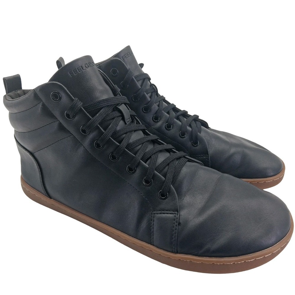 FEELGROUNDS Shoes Mens Size 14 Black Synthetic High Top Barefoot Casual Sneakers